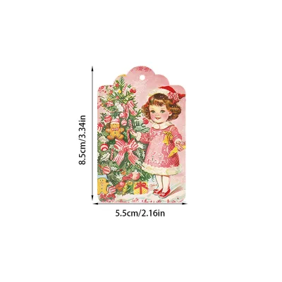 Modern Christmas Decorations Cute Pink Girl and Snowman Hang Tags Pendants Gifts for Elderly Party Supplies