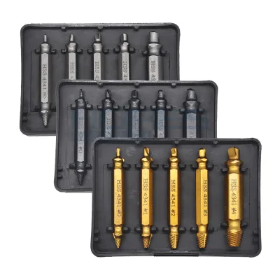 4pcs 5pcs 6pcs Kit Damaged Rust Broken Screw Extractor Bolt Remover Tools Set S2 Alloy HSS4341 HSS6542 Material