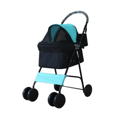 Chinese Supplier Lightweight Collapsible 4 Wheels Dogs Trolleys for Small Pets Stroller