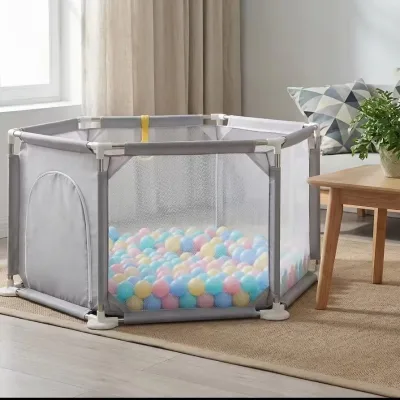 Indoor Children Play Pen Foldable Anti-fall Safety Metal Play Yard 135x135cm Bulk Wholesale for Retailers