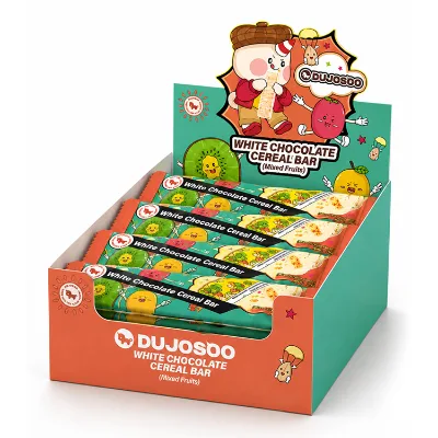 Yogurt Coated Whole Grain Oat Bar with Mixed Dried Fruits Baked Sweet Healthy Cereal Breakfast Snack Wholesale Supplier
