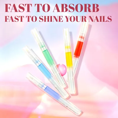 Nail Oil Cuticle Pens W/Vitamin E & Jojoba,Nail Strengthener Nail Growth & Strengthening Serum for Brittle, Peeling, Thin Nails