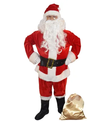 Buy Santa Claus Costume Complete Outfit Adult Size Unisex Christmas Themed Costume High Quality Christmas Costume for Festive