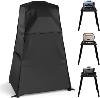 600D Oxford Waterproof Grill Cover for Woodfire Outdoor Grill on Its Stand