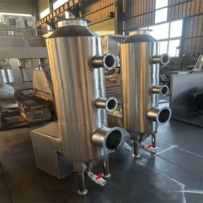 Industrial wet scrubbers for waste gas treatment in fertilizer and cement plants Stainless steel spray collectors