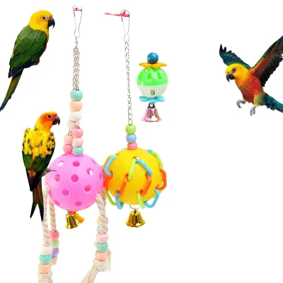JOYSING New Hot Selling Made in China Eco-Friendly Extra Large Plastic Bird Interactive Toys with Bells Removable & Washable