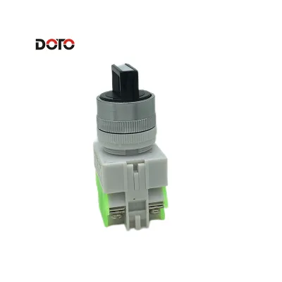 DOTO LA37 22mm Emergency Stop Push Button Red Mushroom Self-Locking 10A 660V AC 1NO 1NC for Industrial Panel