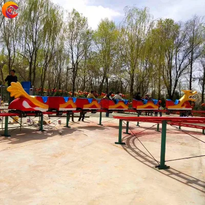 Customized Theme Park Equipment Kiddie Game Cheap 16 Seats Sliding Dinosaur Roller coaster Rides Sale