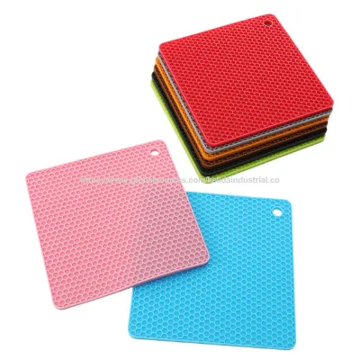 Cheap Price Silicone insulation non-slip 83 honeycomb mat square silicone insulation