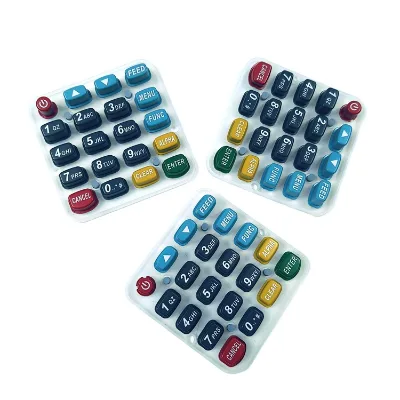 Low MOQ conductive silicone rubber keyboard with plastic cap
