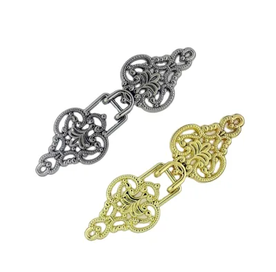 Metal Vintage Pattern Zinc Alloy Custom Clothing Connector Buckle Clothing Buckle