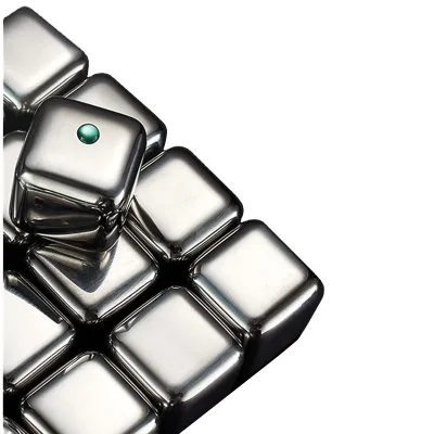 304 Stainless Steel Reusable Cold Ice Cube Set Whiskey Cooling Stone Metal Wine Drink Accessory With 1-Year Warranty for Bars