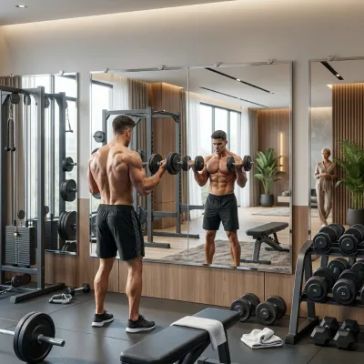 30" X 48" High Quality 2 Pcs Factory Direct Modern Large Tempered Glass Mirror Fitness Yoga Gym Studio Wall Mirror