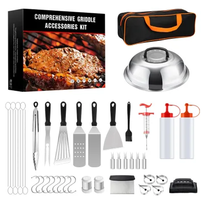 43pcs15pcs Outdoor Barbecue Tool Set Shovel Cooking Shovel Plate Grilled Pot Shovel BBQ Combination Barbecue Utensils