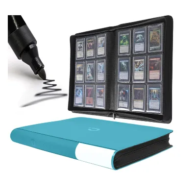 Dongguan Design Newest Trading for 3" X 4" Card Album Binder with Transparent PU Pages Zipper Closure