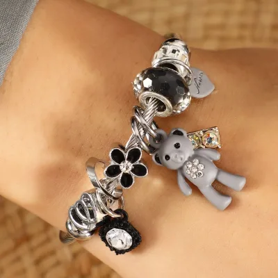 A Fashionable, Unique, and Niche Design Cartoon Teddy Bear Wristband As a Commemorative Gift