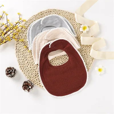 Wholesale Customize Best Suit Double Layers Muslin Newborn Infant Baby Bibs Burp Cloths