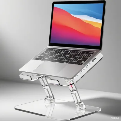 Portable Ergonomic Laptop Stand Adjustable Foldable Design for Home Office or Apartment Modern Style for Living Room Use