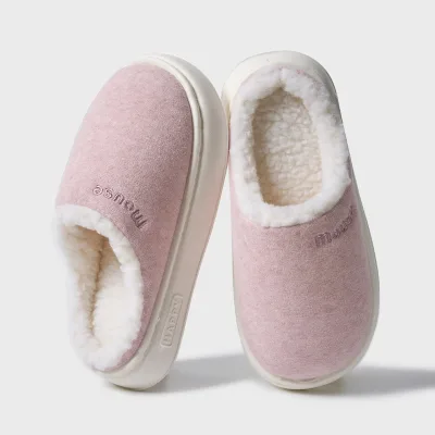 Fashion Bedroom slippers for Women Flat Cheap Plush House slippers for Men and Women 2024