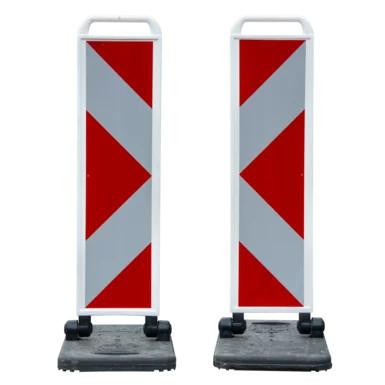 Collapsible Delineator White Marker and Base With Carrying Handle