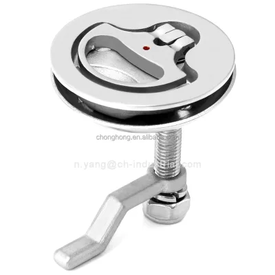 Marine Hardware Yacht Boat Accessories Stainless Steel Boat Turning Lock With Lift Handle Mirror Polished Marine Latch Lock
