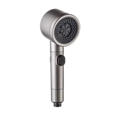 Powerful High-Pressure Chrome Shower Head with Super Strong Three-Mode Large-Flow Rain & Massage Spray Light Luxury Design