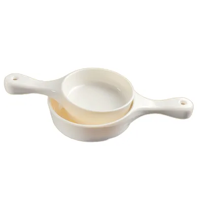 Nordic Anti-Skid Eco-Friendly Reusable Melamine Salad Soup Noodle Bowl Unbreakable Plastic Handle Hand Polished Mixing Bowl for