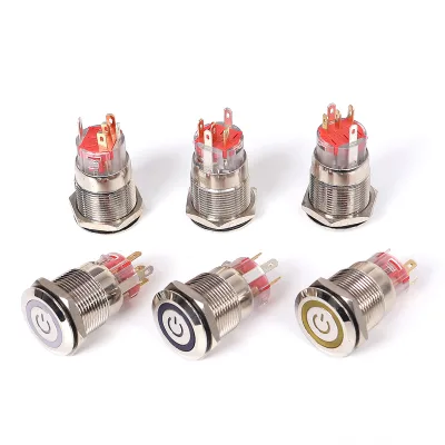 OEM 19mm 22mm 30mm Red USB Latching Push Button Switch Waterproof Industrial Potentiometer 220V Marine Outdoor