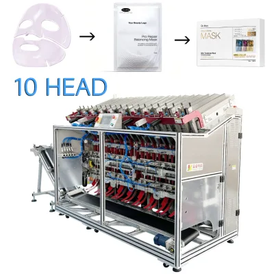 Full Automatic 10 Station Mask Filling and Sealing Machine Cosmetic