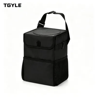 High Quality Large Capacity Waterproof Oxford Auto Car SUV Back Seat Hanging Storage Bag Trash Bin Organizer