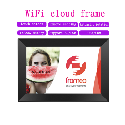 Cloud Smart WIFI Touch Screen Playing Video Picture Via Frameo Auto Rotate 10 Inch IPS Digital Photo Frame