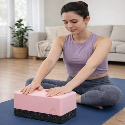 Eco-Friendly High-Density EVA Foam Yoga Bricks with Ergonomic Design for Wrist & Knee Support | Pilates Exercise