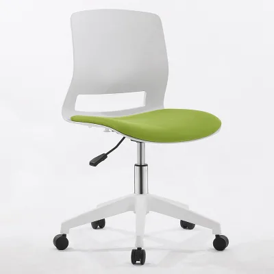 Minimalist modern office chair with adjustable stainless steel frame