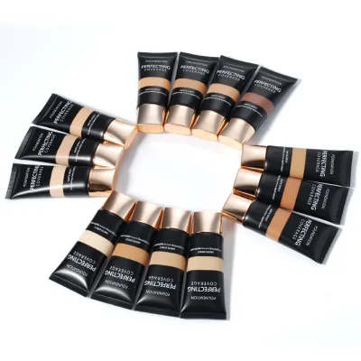 Wholesale Korea Liquid Foundation Organic Makeup Full Foundation Cosmetic High Quality Matte Foundation for Dark Skin