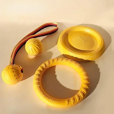 Indestructible Dog Chew Toys Set Floating Balls Flying Disc Ring for Small Medium Large Dogs Training