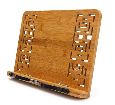 Bamboo Book Stand Recipe Book Holder