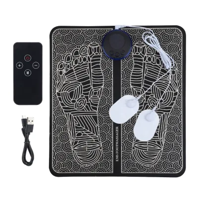 Ems Electric Foot Massager Muscle Foot Massage Device Rechargeable Feet Massage Pad With 6 Modes for Pain Relief