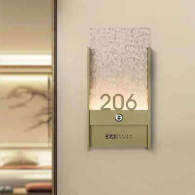 Retro Brass Wooden Traditional Outdoor House Number Door Sign Creative Plaque for Cafe Bar Hotel Villa Apartment