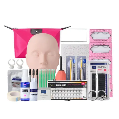 Hot Selling Eyelash Extension Training Kits for Starter Lash Kit Set With Professional Makeup Tool Eyelash Extension Kit Tools