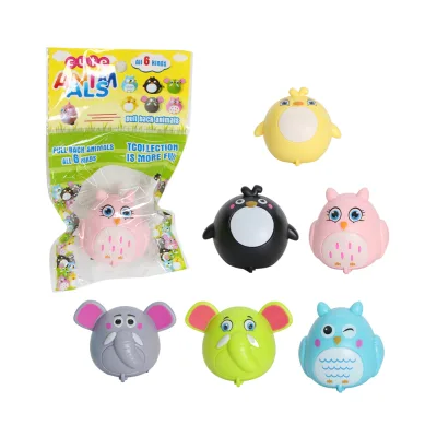 Cartoon Pull Back Animal Mini Promotional Toy for Capsule 65 mm