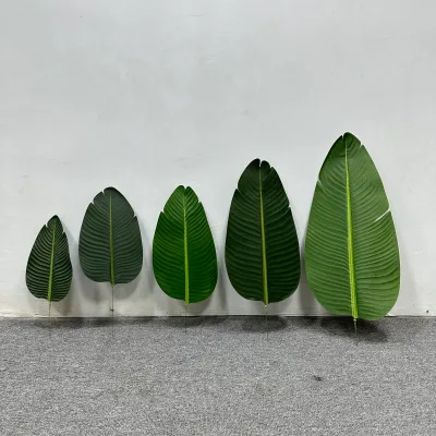 Simulation Banana Leaf Manufacturers Wholesale Engineering Landscaping Leaves Decoration Photography Props Overglued Banana Leaf