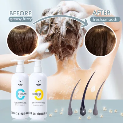 Customized Logo Argan Oil Shampoo and Conditioner Organic Honey Hair Care Product Vitamin C Nourishing Shampoo