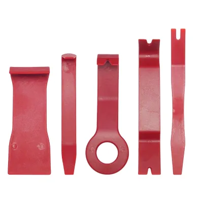 5pcs Red Auto Stereo Dash Door Soundproof Clip Panel Open Remover Tool Moulding Trim Dashboard Removal Tool Kit