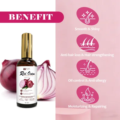 Onion Hair Oil 100ml Hair Treatment Serum with Herbal for Hair Fall Control and Moisturizing Strengthening Hair Salon Grade