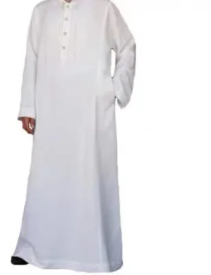 Hot Sales Muslim Man Arabic Style Casual Lightweight Long Sleeve Men's Robe Breathable Anti-Static Cotton Summer Robe