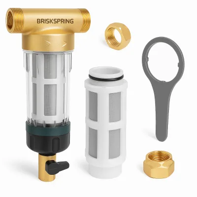 Home Pre Water Filter Backwash Filter System Stainless Steel Mesh Filter High Flow Rate Anti-rust Design
