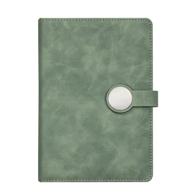 New A5 Thickened Pu Notebook with Color Contrast Splicing Portable Business Office Meeting Record Promotional Gift Box