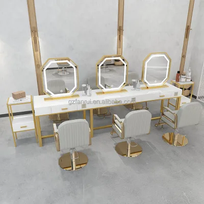 New Hairdressing Mirror Table Beauty Barbershop Hair Salon Perm Hair Color Special Mirror Two Dressing Mirrors