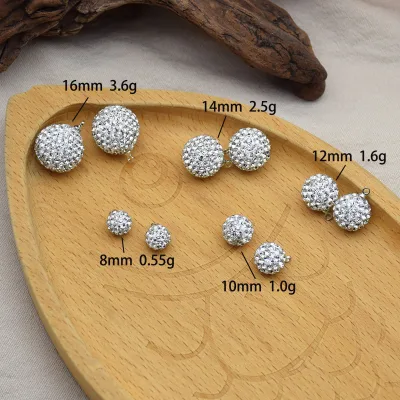 High-quality diamond Ball Pendant Handcrafted Round Ball Necklace Accessory Fashion Earrings Pendant Accessories