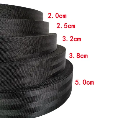 Customizable High Quality Black Lightfast Polyester Webbing Strap for Car Seat Belt